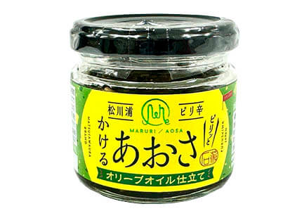 ピリ辛松川浦かけるあおさ” width=