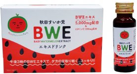 清涼飲料水「秋田すいか党BWEエキス ドリンク」は在庫切れで、予約販売で対応するほど売れ行きが好調だ