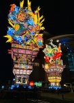 高さ20m以上の巨大な人形灯篭がまちを練り歩く夏祭り「立佞武多」は五所川原観光の目玉になっている