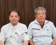 竹田市わかば公社の今澤盛治さん（右）と阿南崇さん。「農家の所得向上と従業員が安心して働ける環境づくりを両立していきます」（今澤さん）