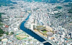地方創生を目指して建設が進む長崎スタジアムシティの完成予想図
（写真提供：ジャパネットホールディングス）