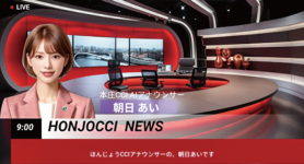 AIアナウンサーによる日本語版のニュース