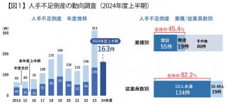 出典：帝国データバンク「人手不足倒産の動向調査（2024年度上半期）」