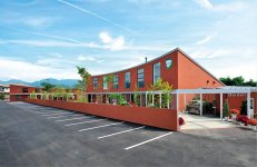 県内最大級の園芸店「出羽園」。外壁や内壁の一部に瓦パウダーを吹き付け、舗装の一部には瓦チップが採用されている