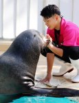 来館者のいない自虐ネタだけではなく、ほのぼのとした写真も多数SNSに投稿。飼育員のファンクラブまで生まれた