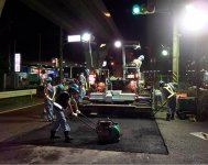 事業の柱である道路舗装。地域の道路インフラを支えている