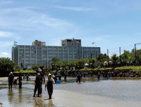 鳥取YEGの誘致によって、多くの関係者の協力を得られた「お堀の水ぜんぶ抜く大作戦」