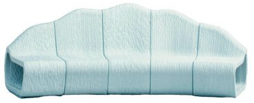 「HOTABENCH（ホタベンチ）」もバイオミミクリーを採用。同サイズのコンクリート製ベンチに比べ、約300kgのCO2削減を実現