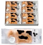 牛モーなか（ミルクあん＋チョコチップ）
上：８個入り3140円（税込）
下：単品380円（税込）
※６個入りは2430円（税込）