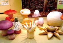 動く恐竜着想の元となったキノコの展示物