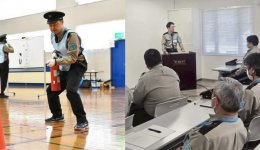 同社では警備員教育を徹底。外部の協会に任せず、自社で独自に行っており、吉田勇太社長も自ら教壇に立つ