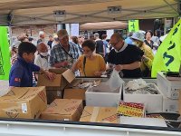 魚介類や水産加工品などを荷台で販売