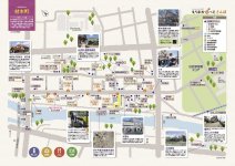 盛岡市に進呈した「もりおか歩っとさんぽ 材木町編」のまち歩きマップ