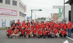 夏まつりを運営する可児YEGメンバー。企画から設営、当日の運営までを担っている