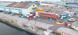 小樽港第3号埠頭に設置されたコンテナ