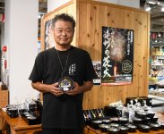 袋井市内の農園が開発した「もち麦ごはん」をアピール