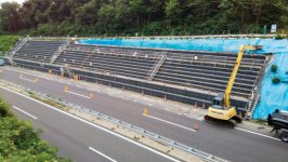 2019年に発生した台風19号による高速道路法面復旧工事